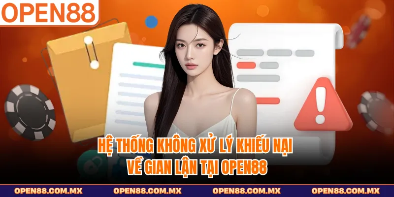 Hệ thống không xử lý khiếu nại về gian lận tại OPEN88 